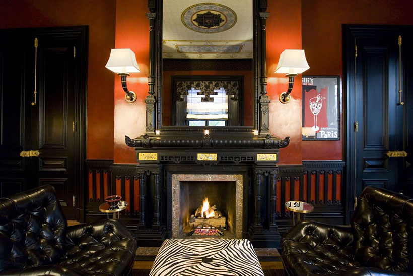 fire place in boston's back bay