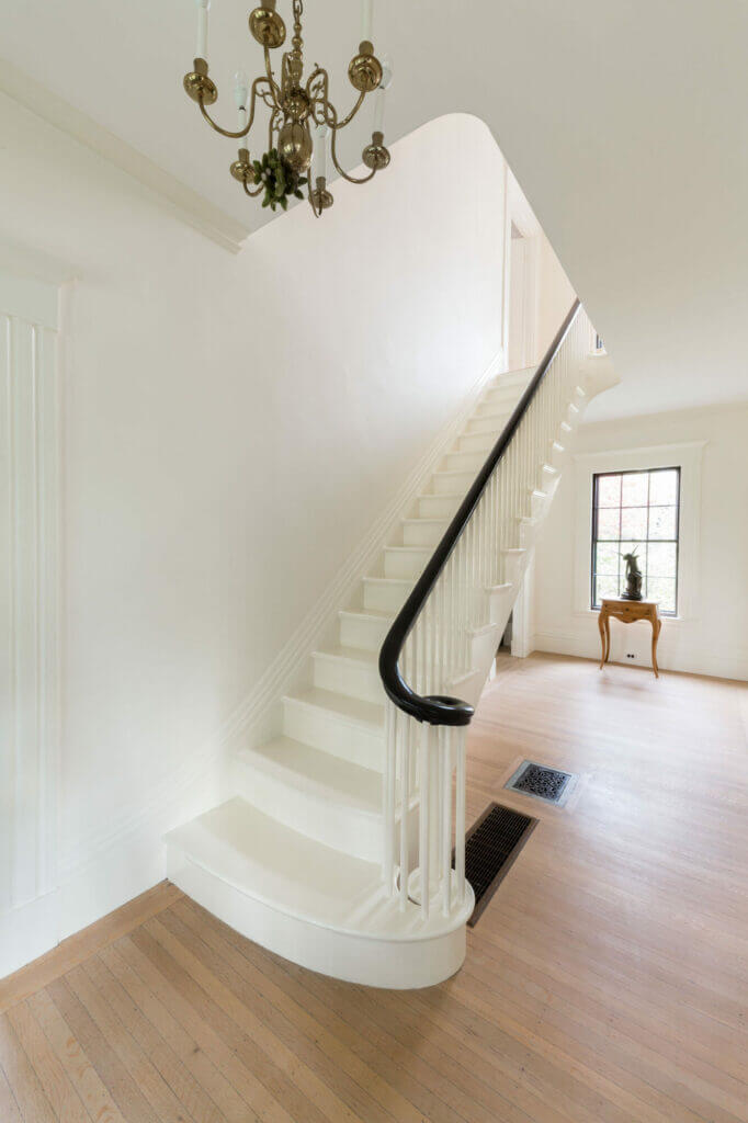 A lovely white-painted staircase