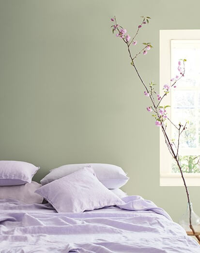 Benjamin Moore October Mist with Flower