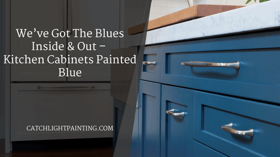 blue kitchen cabinets