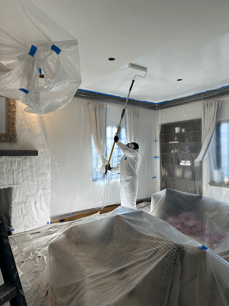 Newton painters working on ceiling