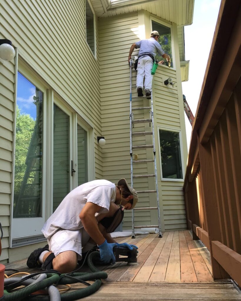 painting in the heat